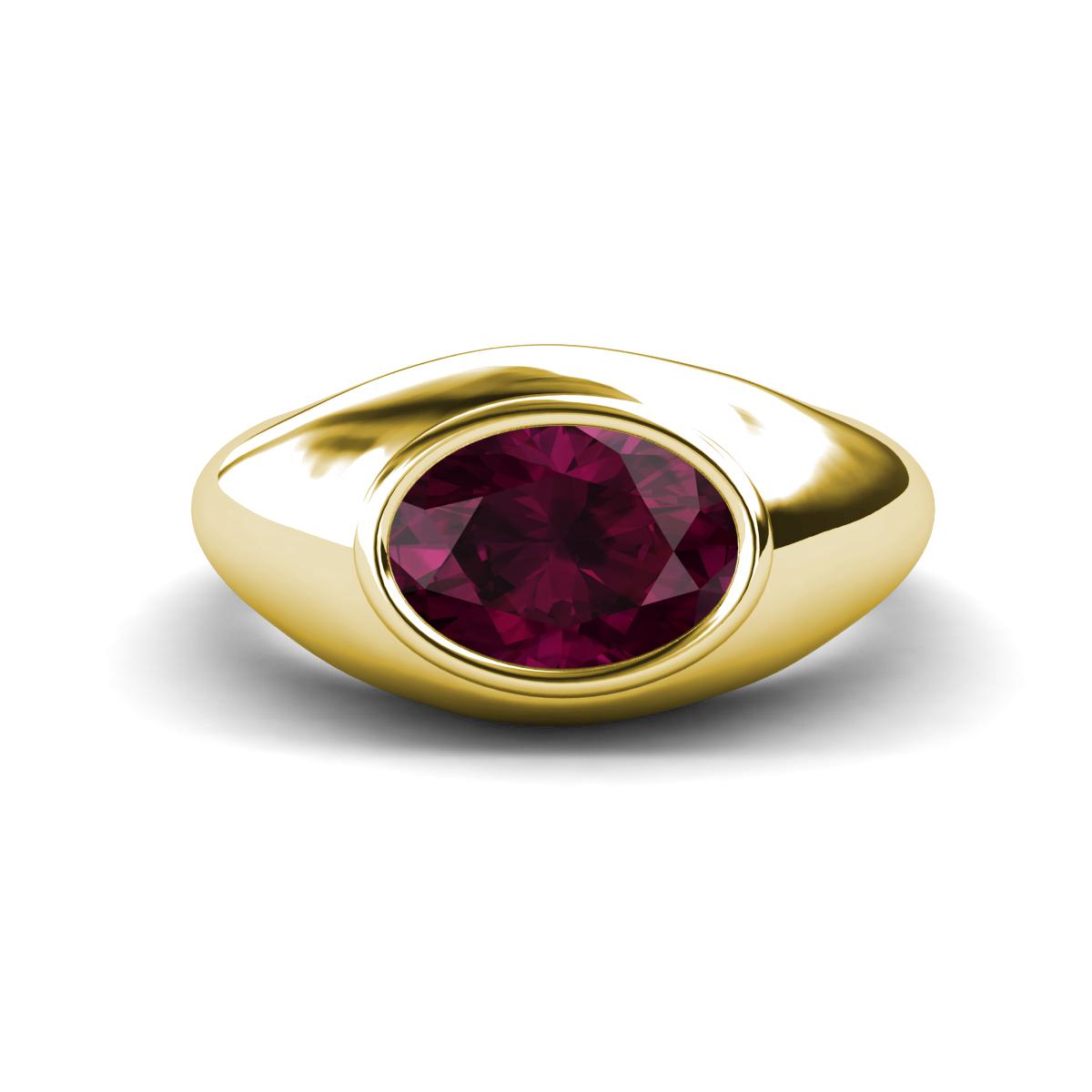 Dianne 2.30 ct Oval Shape Rhodolite Garnet Women Solitaire Engagement Ring 